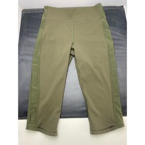 Lululemon Women’s Wunder Under HR Crop 21” Size 8 Dark Olive Fitness Clothes